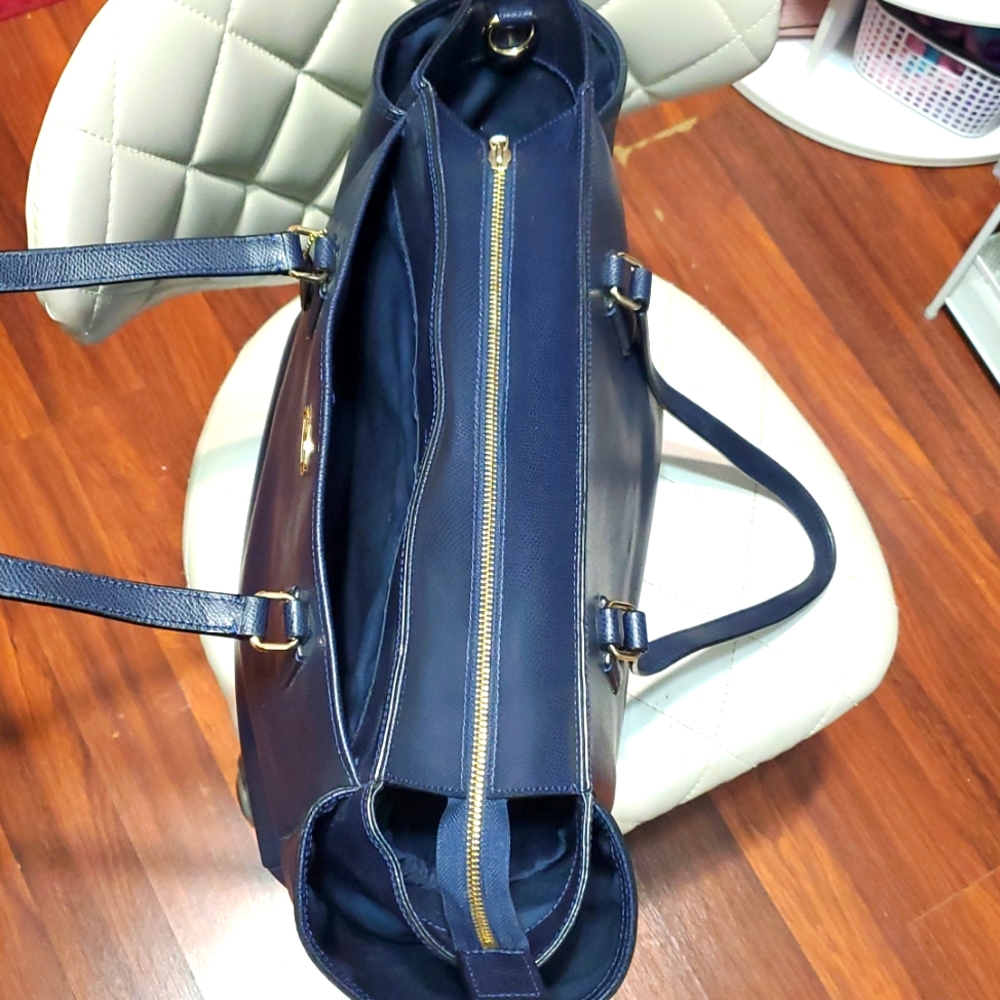 Coach Dark Blue Leather Baby Tote Bag💙 - Picture 10 of 16